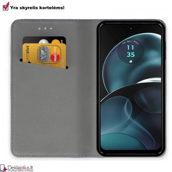 Telone atverčiamas dėklas - juodas (Motorola Moto G14) Telone atverčiamas dėklas - juodas (Motorola Moto G14)